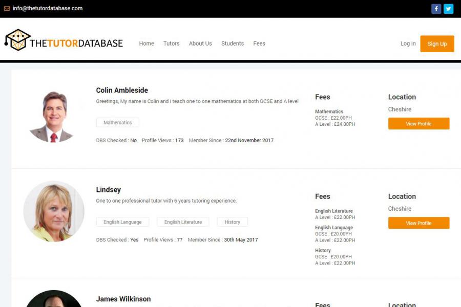 The Tutor Database